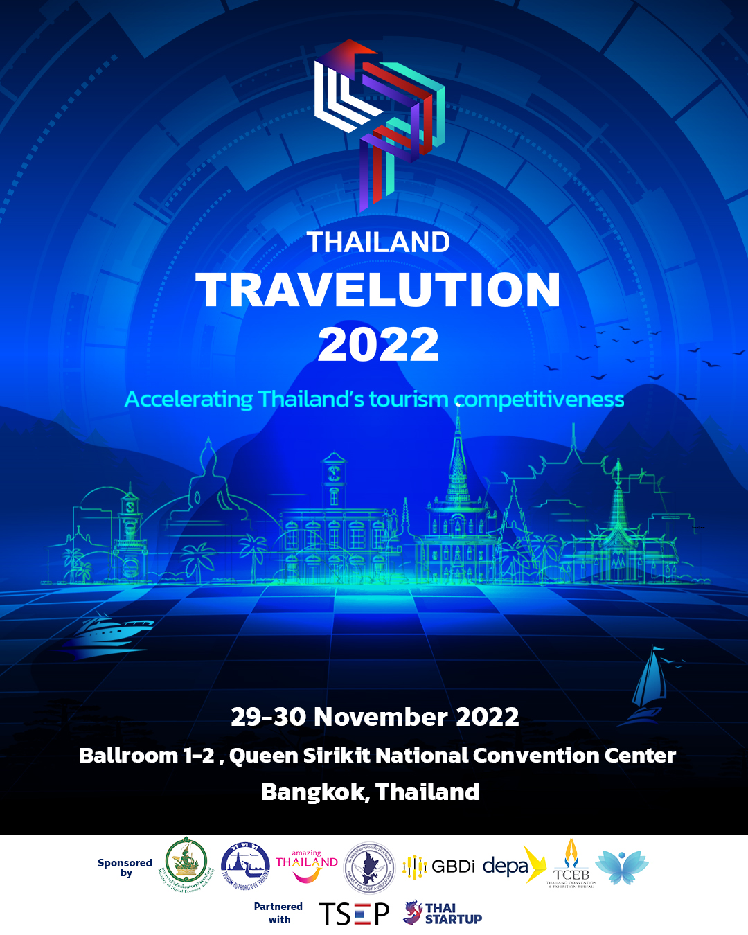 สทน. ขอเชิญสมาชิกเข้าร่วมงาน Thailand Travelution ๒๐๒๒ งานเทคโนโลยี เพื่อการท่องเที่ยว